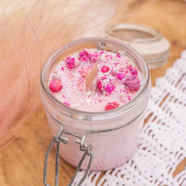 Bougie seconde main pot en verre