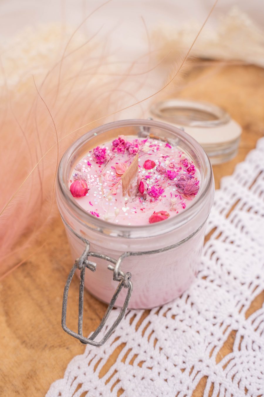 Bougie seconde main pot en verre