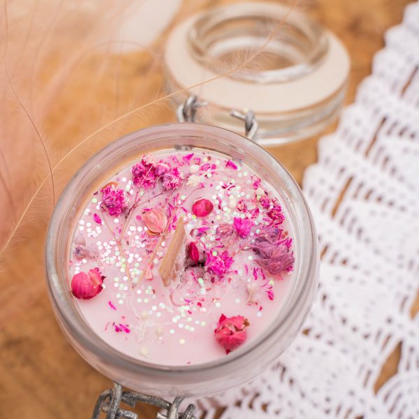 Bougie seconde main pot en verre