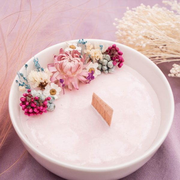 Bougie Moonlite rose pastel